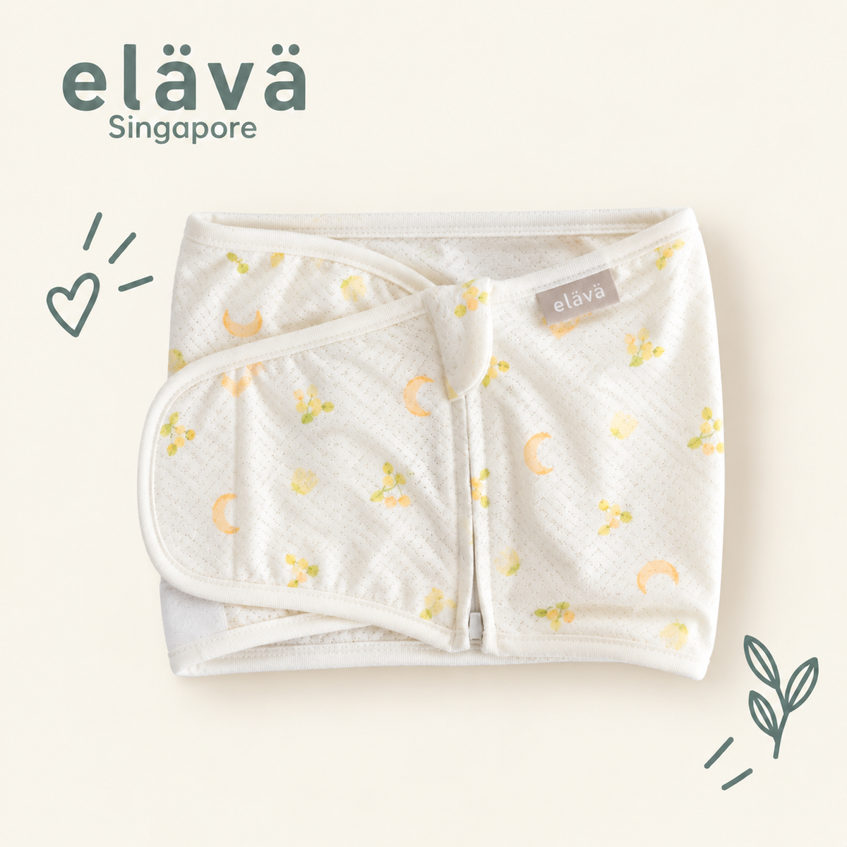 Elava Silent Velcro Wrap with Anti-Startle (Millet) Pouch