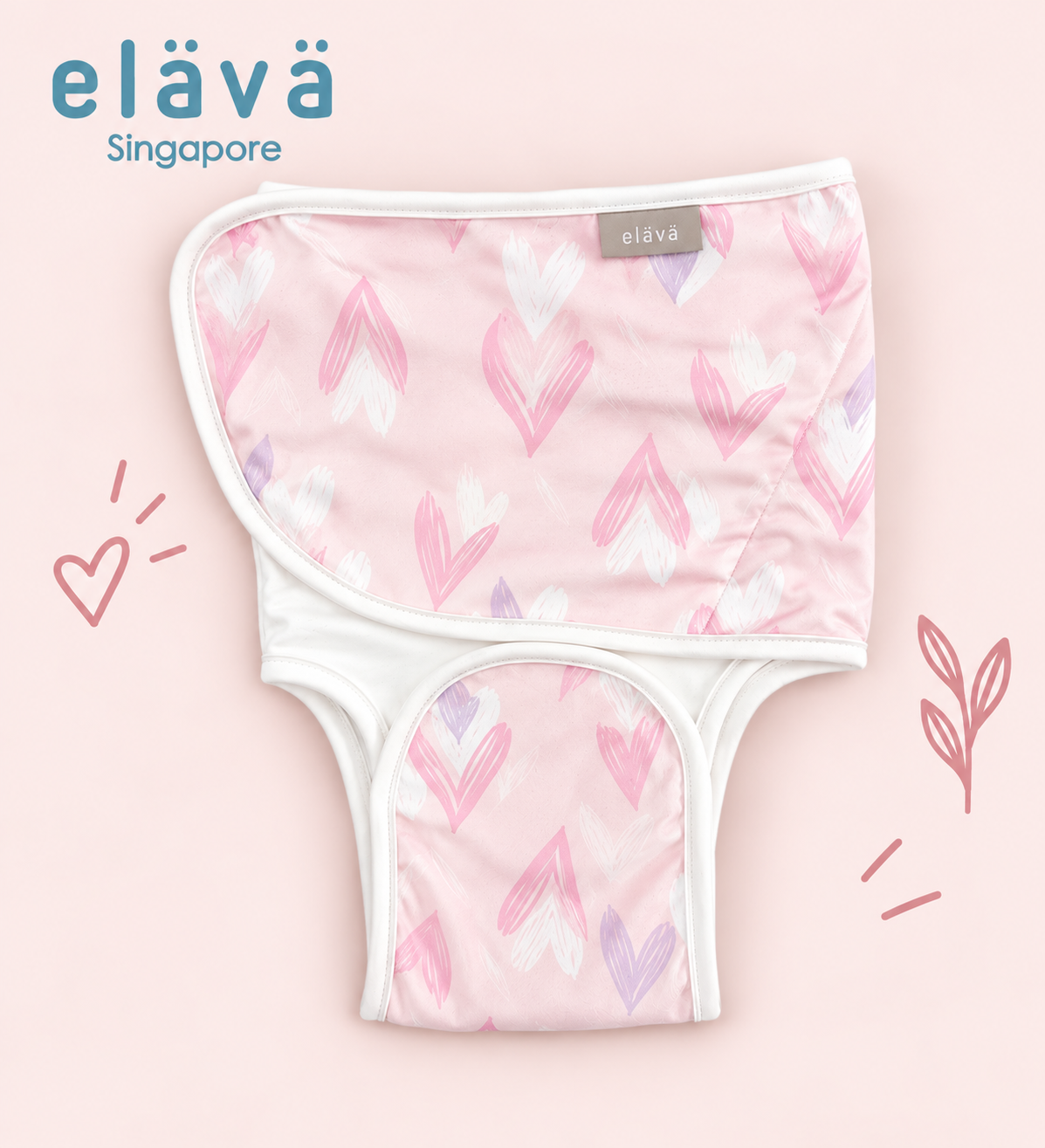 Elava Legs-out Swaddle with Silent Velcro Wrap